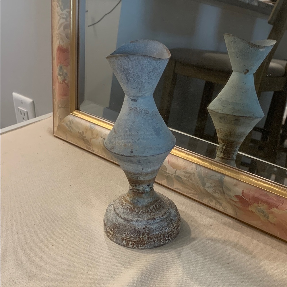 Terrain Rustic Blue Candle Holder